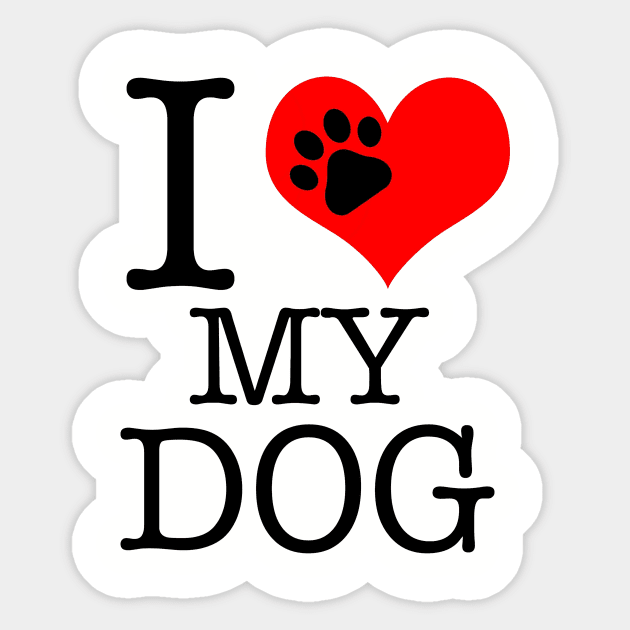 I Love My Dog! Sticker by cameradog